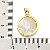 Brass Micro Pave Clear Cubic Zirconia Pendants KK-K354-04G-05-3