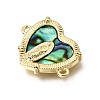 Virgin Mary Theme Brass & Natural Shell Connector Charms SH-CBA7C77-03A-G02-2