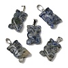 Natural Blue Spot Jasper Pendants G-B127-09P-09-2