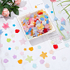 500Pcs 25 Styles Transparent Acrylic Bead Caps & Charms FACR-WR0001-01-4