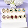 Brass Micro Pave Cubic Zirconia Stud Earrings EJEW-G471-05G-1
