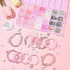 DIY Round Glass & CCB Plastic Beads Bracelets Making Kits DIY-FS0007-56B-8