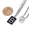 304 Stainless Steel Enamel Chain Necklaces NJEW-M078-07P-5