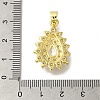 Rack Plating Brass Micro Pave Cubic Zirconia Pendant KK-H485-39G-4