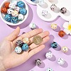 20Pcs Spray Painted Opaque Acrylic Beads ACRP-YW0001-17-3