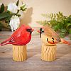 Wooden Birds and Tree Stump Ornaments JX722A-5