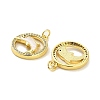 Brass Micro Pave Clear Cubic Zirconia Pendants KK-K365-01G-03-2