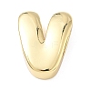 Brass Initial Beads KK-B167-27G-01V-1