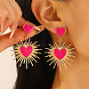 304 Stainless Steel Dangle Stud Earrings FS-WG82045-12-1