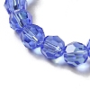 Electroplate Transparent Glass Beads Strands LS-EGLA-A035-T8mm-L14-3