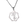 Non-Tarnish 304 Stainless Steel Pendant Necklaces PW-WG57218-12-1