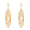 Fashionable Brass Hollow Horse Eye Tassel Dangle Earrings QI1983-2-2