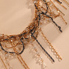 Aolly & Resin Multi-Layered Tassel Bib Necklaces for Women WG8E8DB-01-3