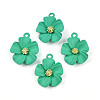 Spray Painted Alloy Pendants PALLOY-N0147-03F-1