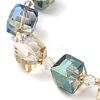 Electroplate Glass Beaded Stretch Bracelets for Women BJEW-JB11213-03-3
