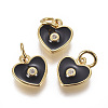 Brass Micro Pave Cubic Zirconia Pendants ZIRC-I026-06G-D-1