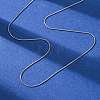 1MM 304 Stainless Steel Round Snake Chain Necklaces NJEW-T016-27P-2
