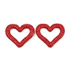 Handmade Polymer Clay Rhinestone Linking Rings CLAY-H009-04E-1