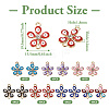 28Pcs 7 Colors Alloy Enamel Connector Charms ENAM-TA0001-87-4