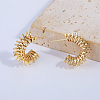 C-shaped with Crescent Brass Stud Earrings YY8600-4