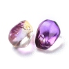 Transparent Glass Charms GLAA-O017-02E-2