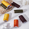 8 Rolls 4 Colors 402 Polyester Sewing Thread Cords for Cloth or DIY Craft OCOR-LP0001-49-1