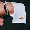 1 Pair Brass Cufflinks BUTT-LP0002-05G-3