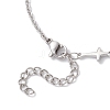 304 Stainless Steel Cross Link Bracelets Making AJEW-JB01382-01-4