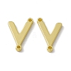 Rack Plating Brass Connector Charms KK-C007-38G-V-1