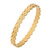 304 Stainless Steel Hinged Bangles for Women WG3D24D-01-2
