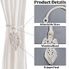 2Pcs Handmade Macrame Leaf Curtain Tiebacks AJEW-CN0003-65A-5