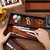 2Pcs Desktop 4-Grid PU Leather Organizer Display Storage Trays CON-CA0001-036A-3