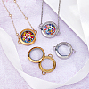 4Pcs 2 Colors Stainless Steel Floating Locket Links Connector Charms STAS-HS0001-40B-5