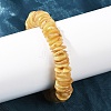 Natural Amber Beaded Stretch Bracelets for Men Women BJEW-L710-01C-3