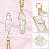 20pcs Natural Quartz Crystal Pointed Pendants FIND-FG0001-58-4