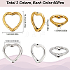 120Pcs 2 Colors Tibetan Style Alloy Bead Frames TIBE-SP0001-15-2
