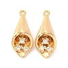 Brass Rhinestone Pendants KK-E793-24G-1