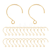 50Pcs Ion Plating(IP) 304 Stainless Steel Earring Hooks STAS-UN0058-52-1