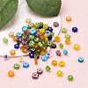 300Pcs 10 colors Handmade Millefiori Glass Beads LAMP-TA0002-05-5