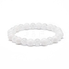 Natural Gemstone & Synthetic Crackle Quartz Round Beaded Stretch Bracelet for Women BJEW-JB08528-4