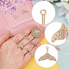 ARRICRAFT 10Pcs 5 Styles Brass Micro Pave Clear Cubic Zirconia Pendants FIND-AR0004-45-3