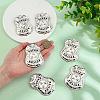 8Pcs Iron Alloy Badge Brooches JEWB-MA0001-03-3