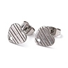 Non-Tarnish 304 Stainless Steel Stud Earring Findings STAS-I183-03A-P-2