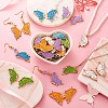 50 Pieces Enamel Butterfly Charms Pendant Alloy Enamel Insect Charm Mixed Colorful for Jewelry Necklace Earring Bracelet Making Crafts JX331A-3