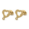 Ion Plating(IP) 304 Stainless Steel Stud Earring Findings STAS-I206-19G-1