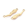 304 Stainless Steel Textured Hot Pepper Links/Cennector Charms STAS-T067-86G-2