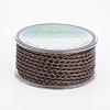 Eco-Friendly Braided Leather Cord OCOR-L035-3mm-E05-1