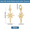6Pcs Brass Pendants KK-BBC0026-01G-2