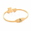 Rhinestone Bear & Heart Bangle BJEW-N017-012LG-2