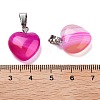 Natural Banded Agate Charms HEAR-PW0001-057-31-2